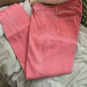 J. Jill Light Red Straight Leg Jeans, Size 10